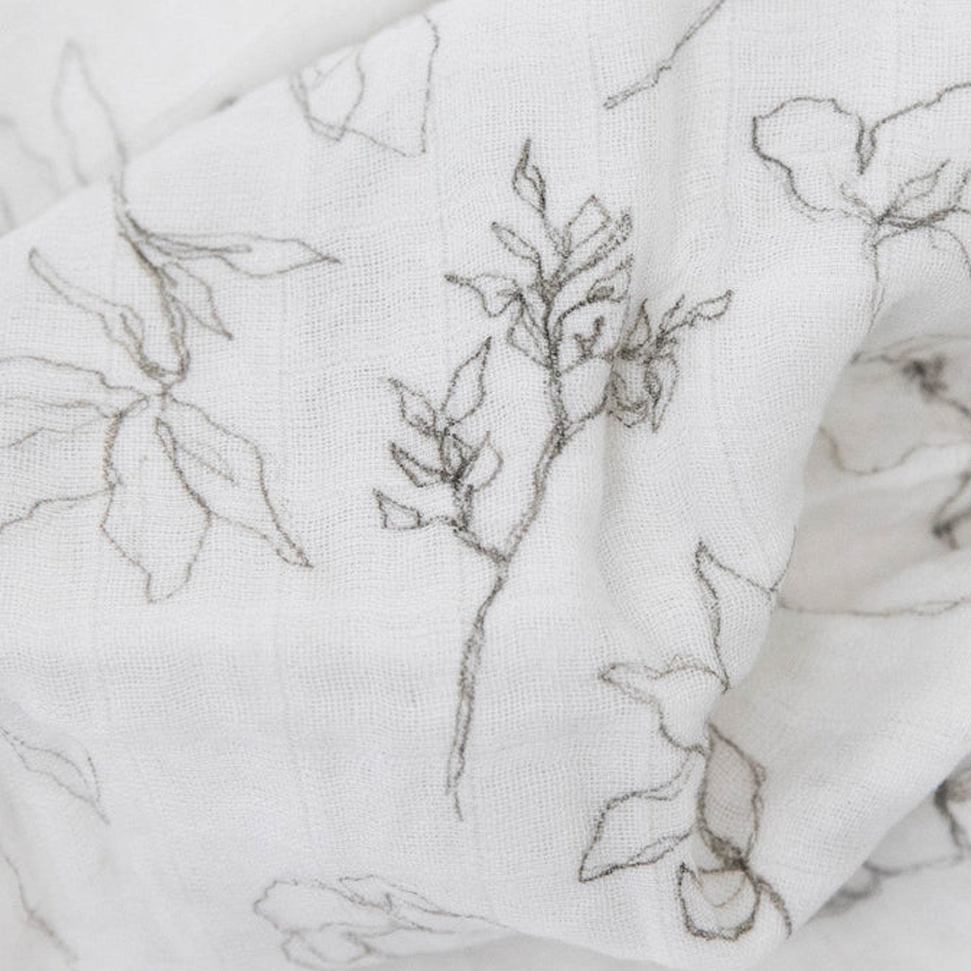 LITTLE UNICORN Organic Cotton Muslin Swaddle Single - Pencil Floral