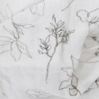 Vignette pour LITTLE UNICORN Lange à emmailloter en mousseline de coton bio - Floral crayon