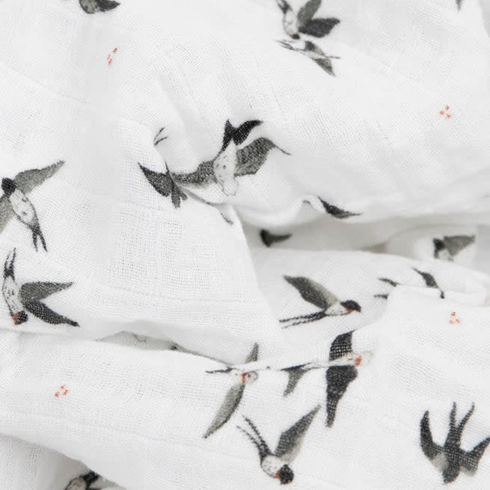 LITTLE UNICORN Organic Cotton Muslin Swaddle Single - Swallows