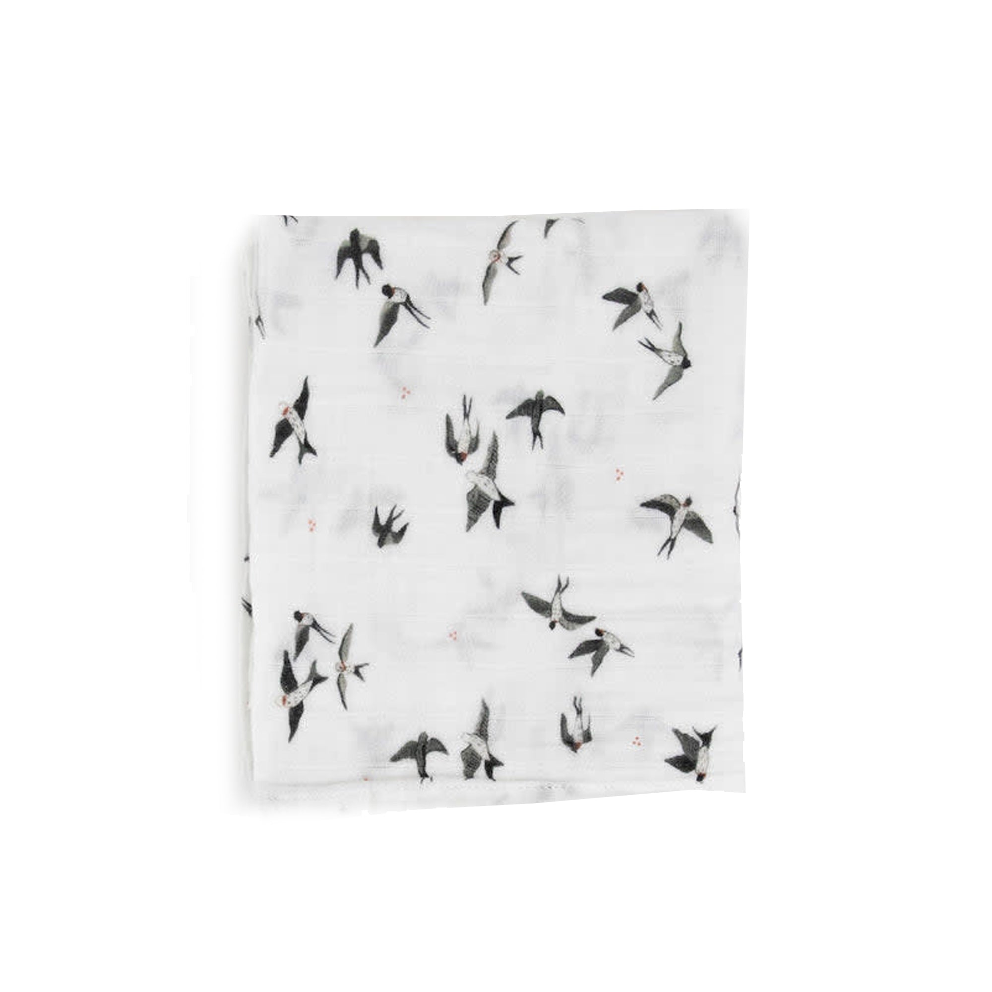 LITTLE UNICORN Organic Cotton Muslin Swaddle Single - Swallows