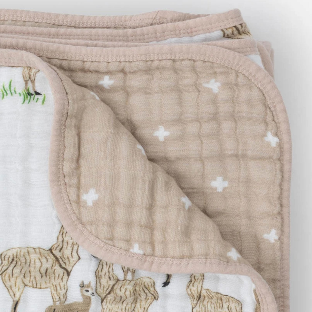Lulujo - Couverture d'emmaillotage de coton de mousseline de bébé,  couverture d'allaitement / poussette - Licorne Moderne 