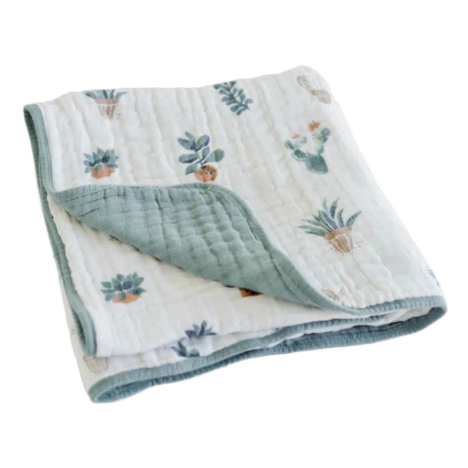 LITTLE UNICORN Cotton Muslin Baby Blanket - Prickle Pots