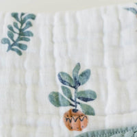 Thumbnail for LITTLE UNICORN Cotton Muslin Baby Blanket - Prickle Pots