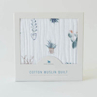 Thumbnail for LITTLE UNICORN Cotton Muslin Baby Blanket - Prickle Pots