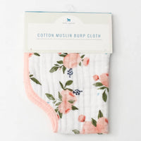 Thumbnail for LITTLE UNICORN Cotton Muslin Burp Cloth -  Watercolor Roses