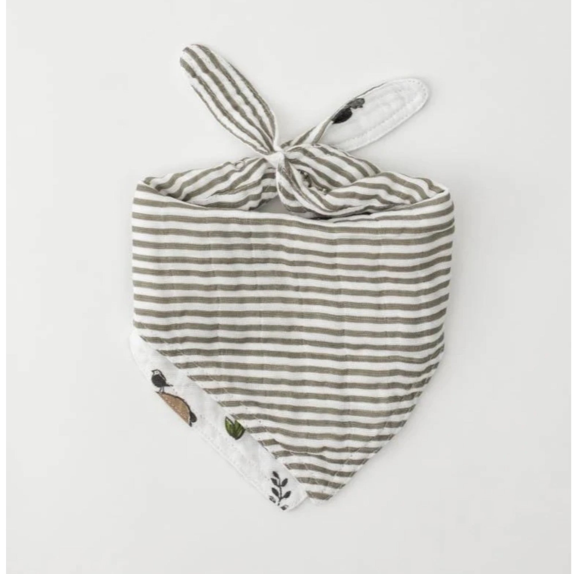 LITTLE UNICORN Cotton Muslin Reversible Bandana Bib - Forest Friends