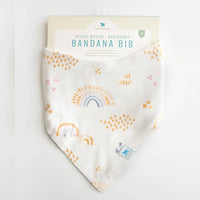Thumbnail for LITTLE UNICORN Cotton Muslin Reversible Bandana Bib - Rainbows & Raindrops
