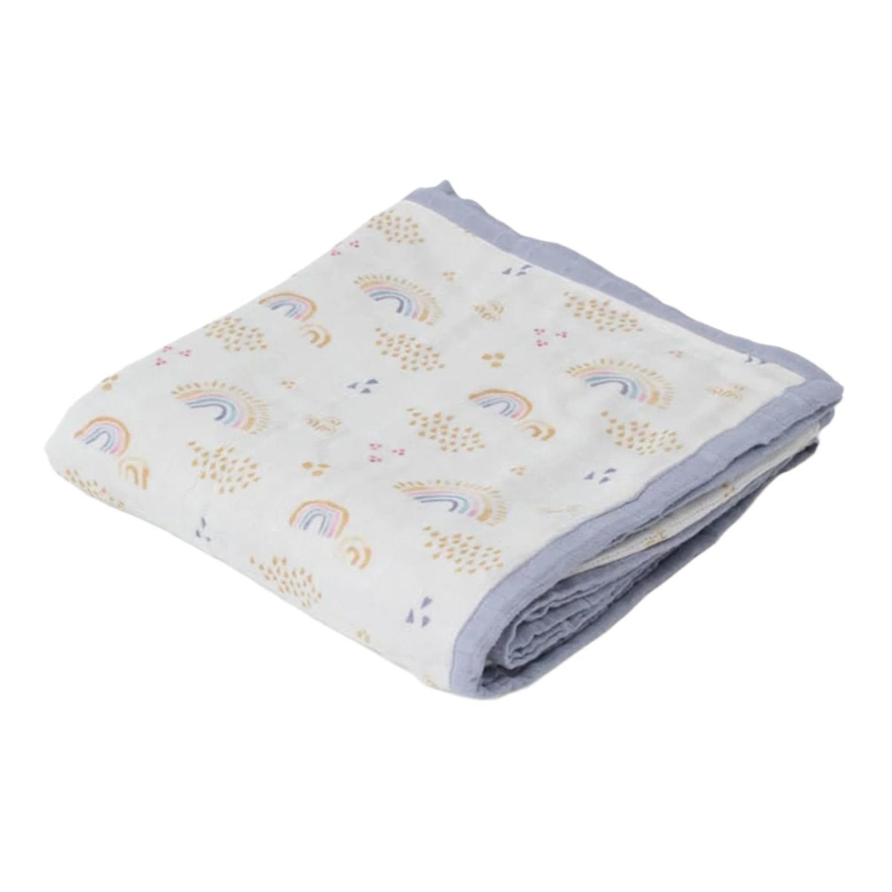 LITTLE UNICORN Deluxe Muslin Quilt - Rainbow