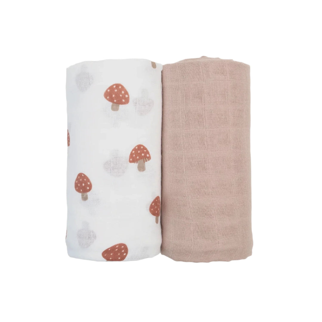 LULUJO-Cotton-Muslin-Swaddles-2-PK-Mushroom-Sand