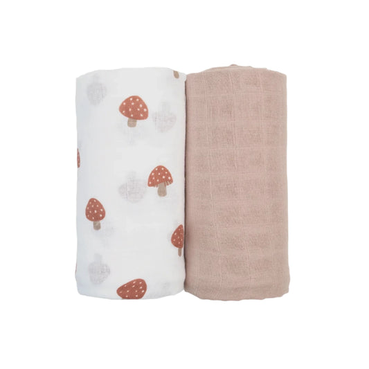 LULUJO-Cotton-Muslin-Swaddles-2-PK-Mushroom-Sand