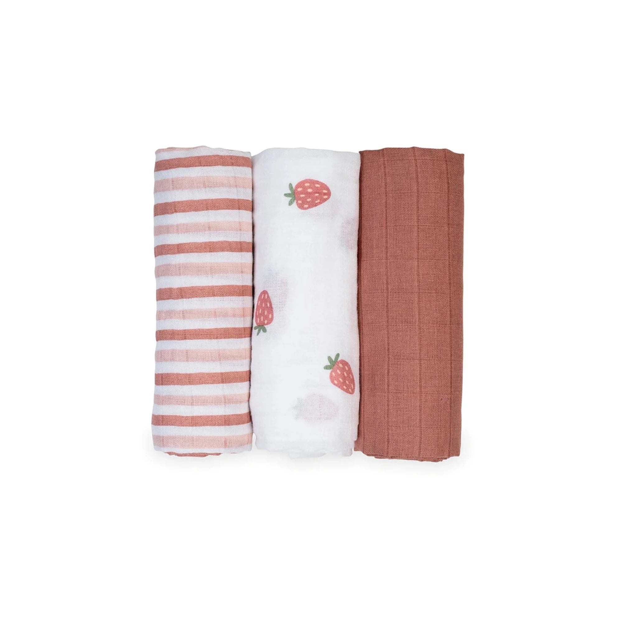 LULUJO-Receiving-Blankets-3-PK- Strawberries