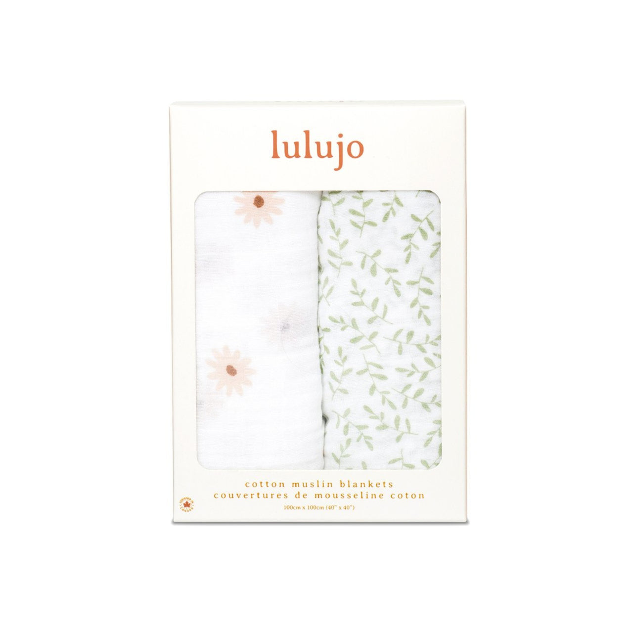Lulujo - Couverture d'emmaillotage en mousseline de coton pour