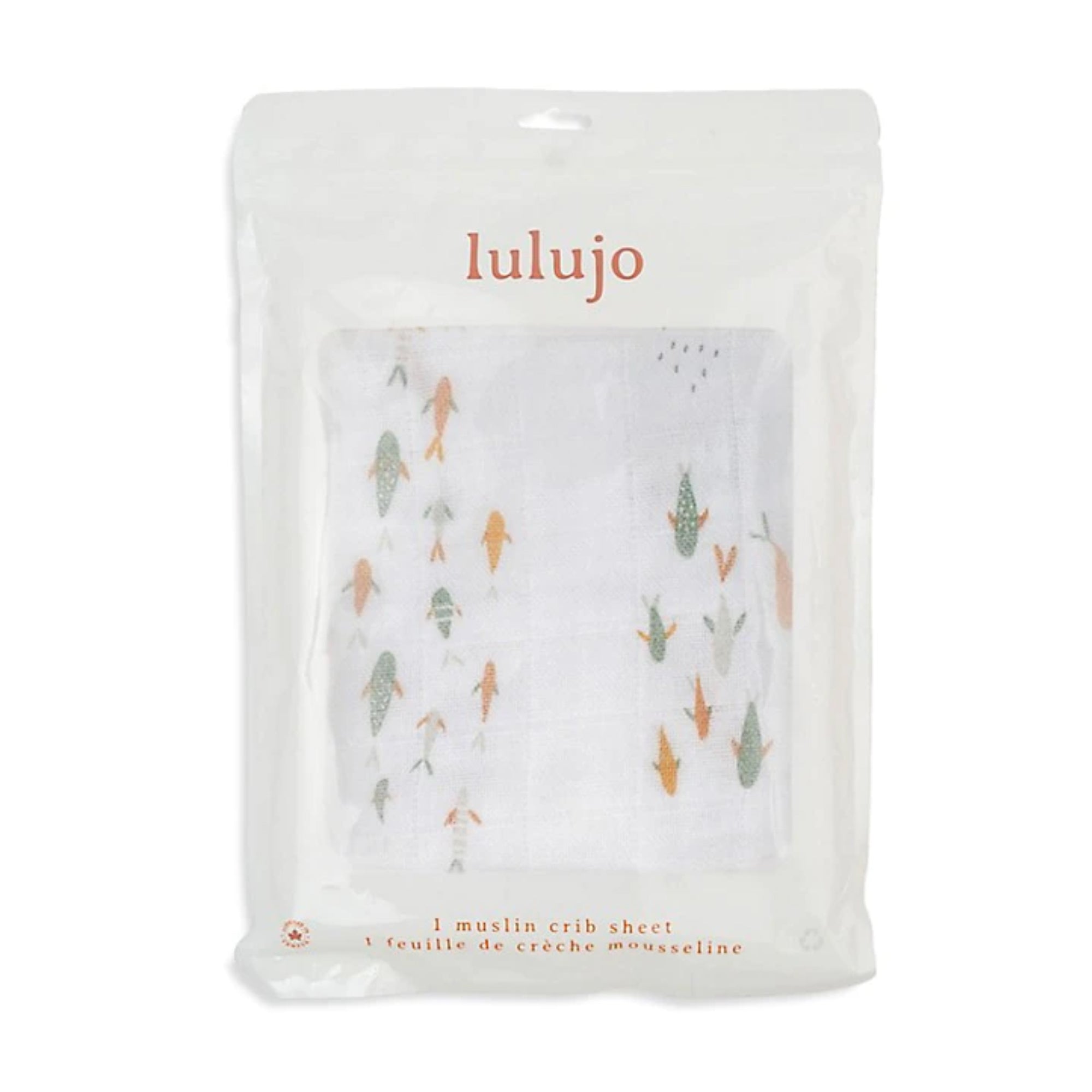 LULUJO Crib Sheet Muslin Fish