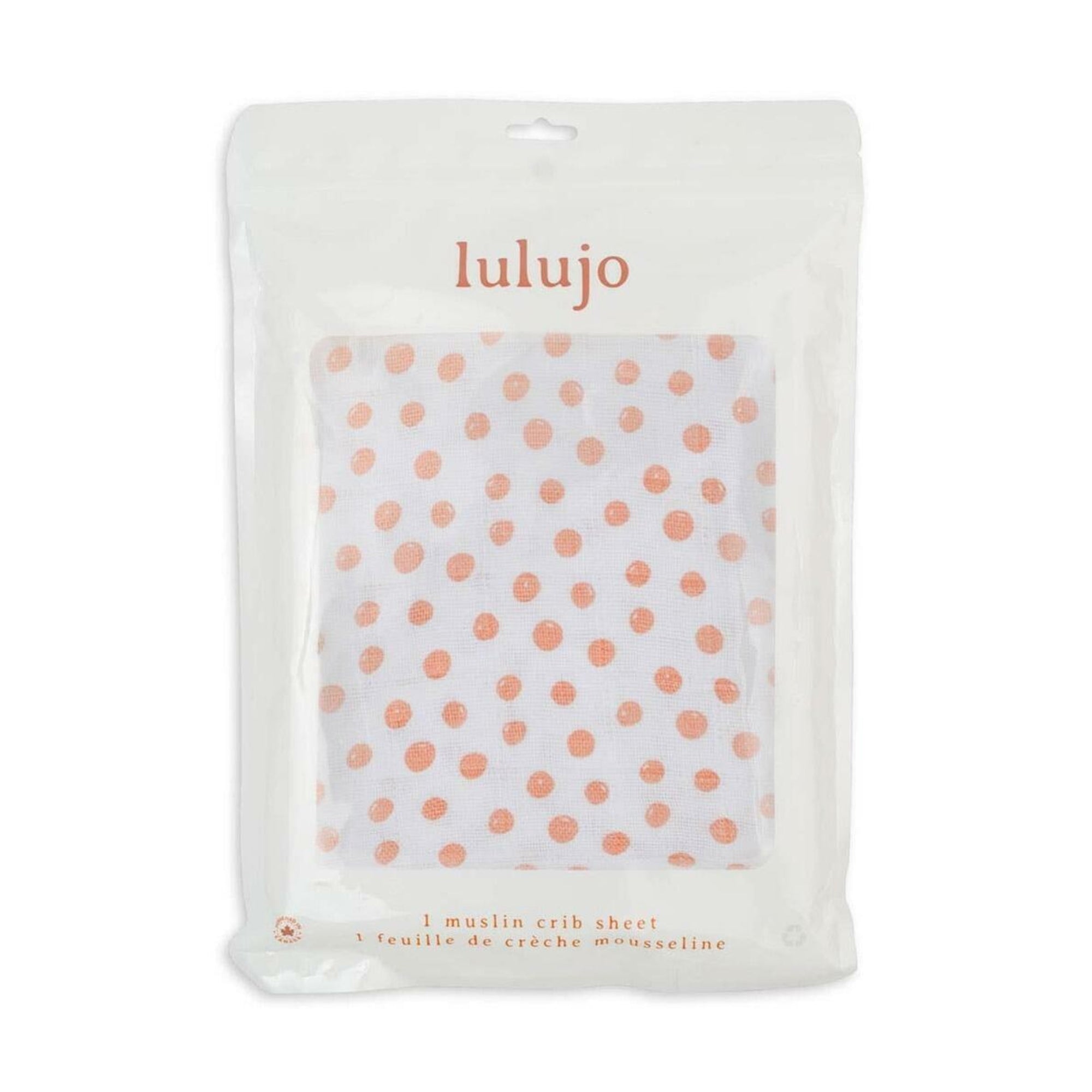 LULUJO Crib Sheet Muslin Dots