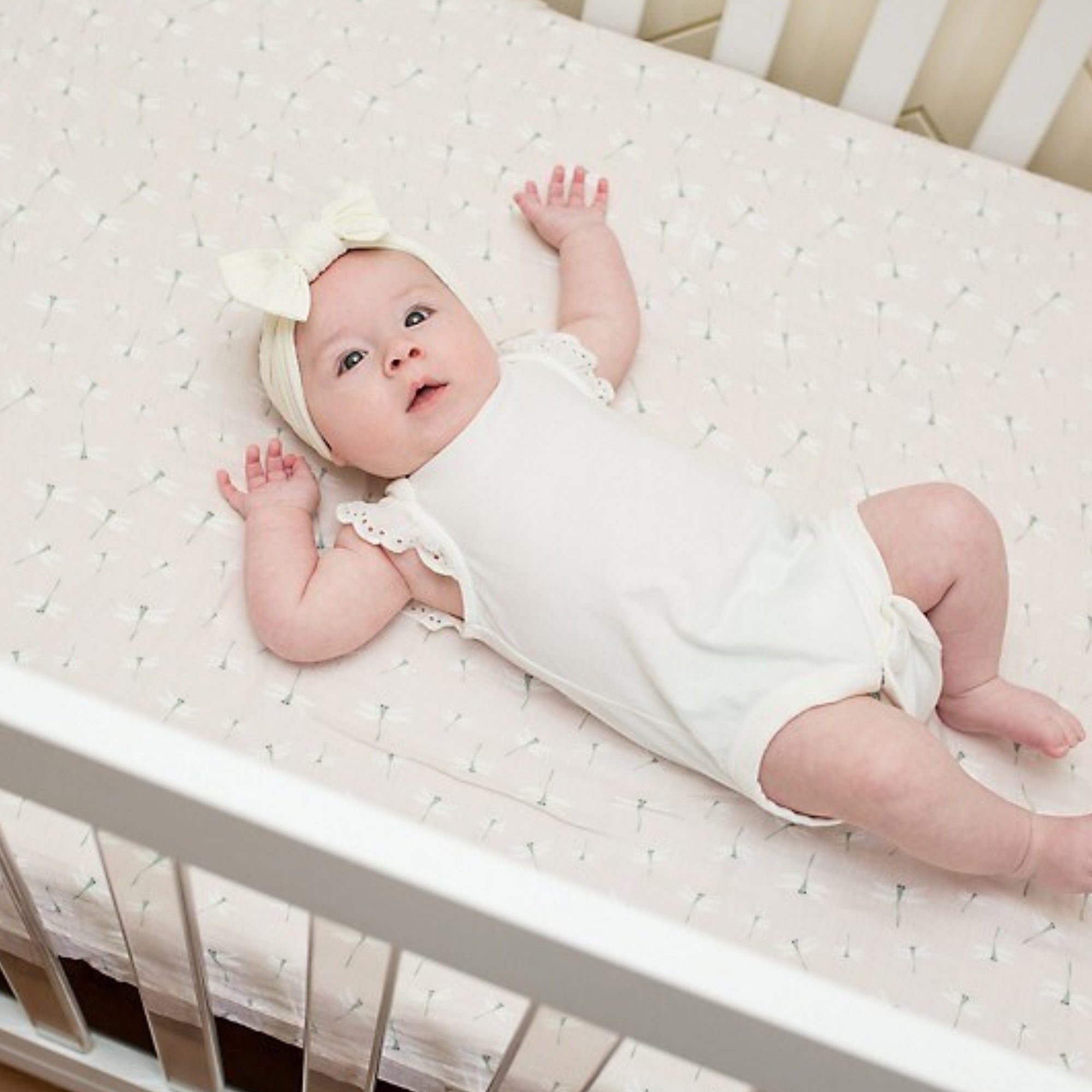 LULUJO Crib Sheet Muslin Dragonfly