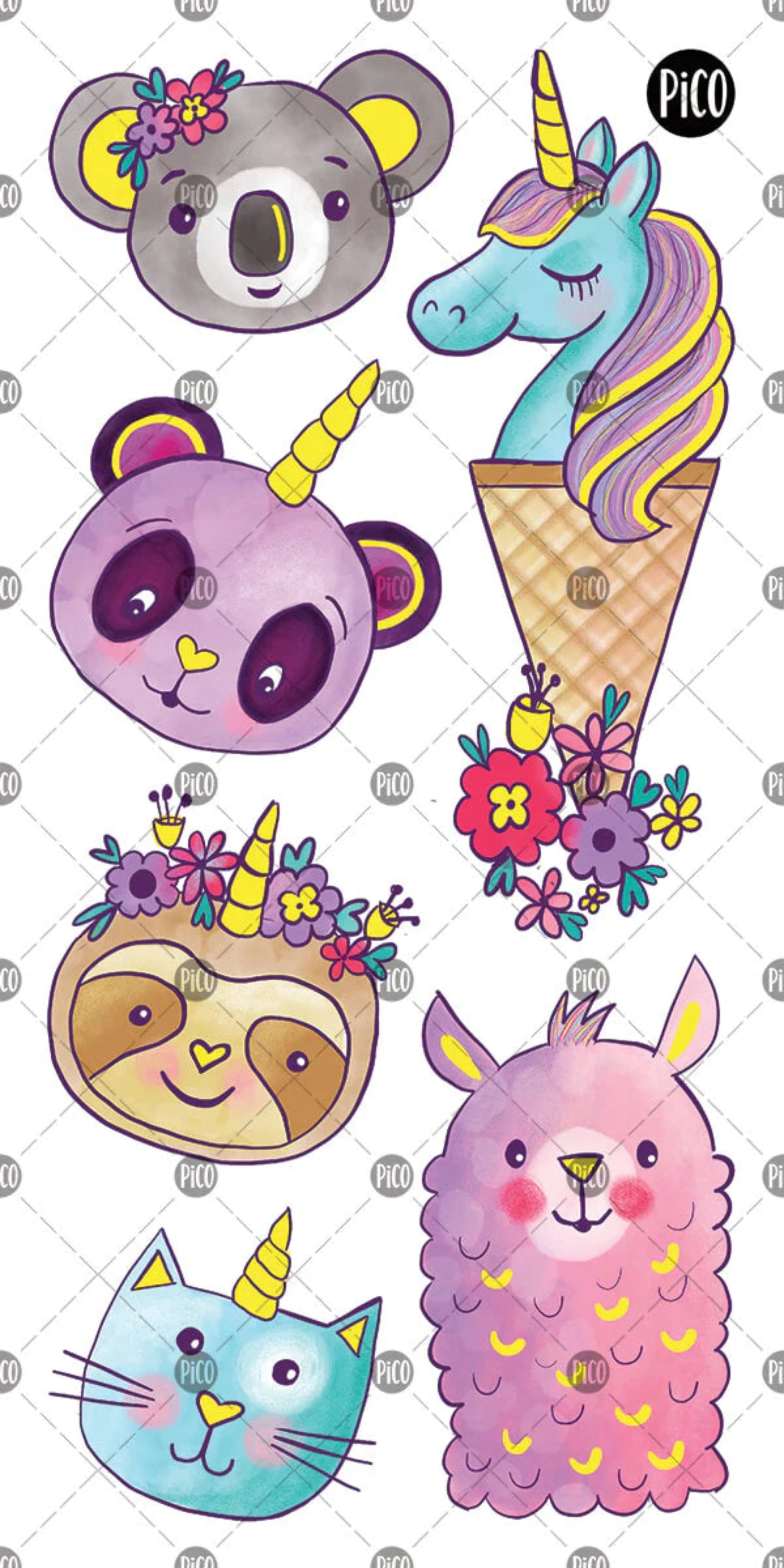 Tatouage temporaire PICO TATOO - Unicorners