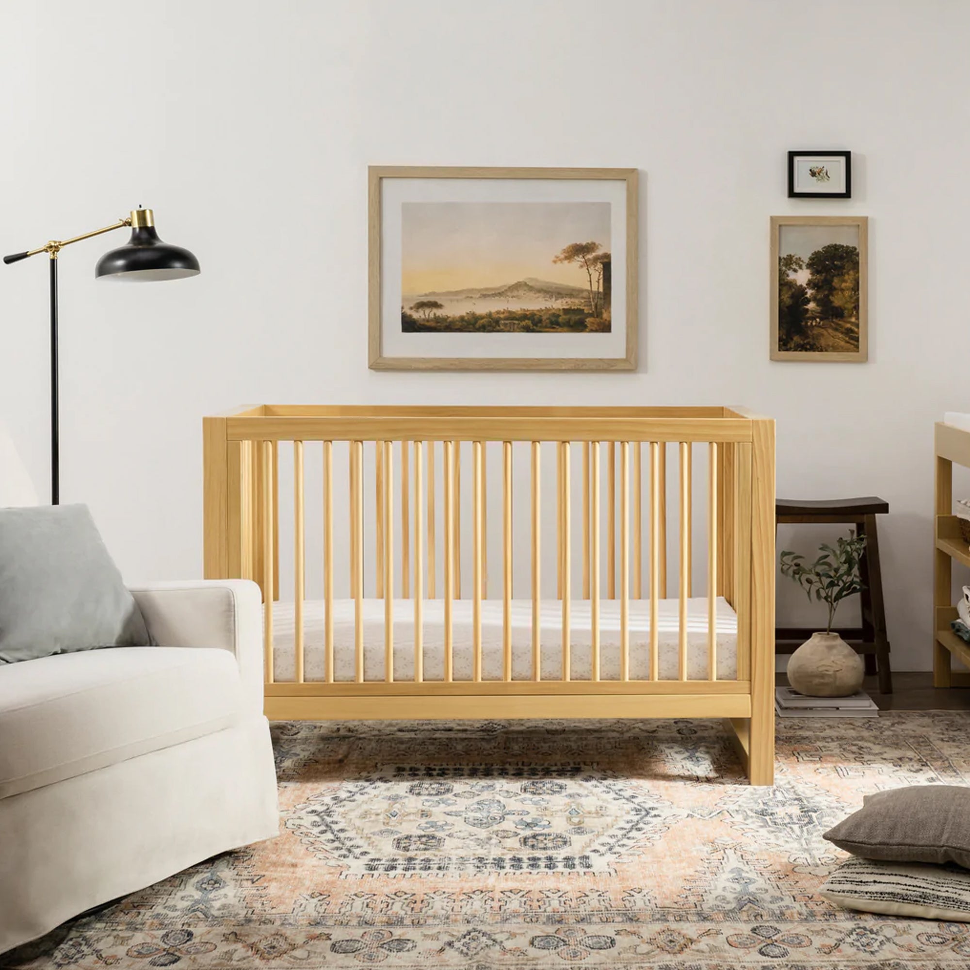 Lit bébé convertible 3 en 1 NAMESAKE Nantucket avec kit de conversion pour lit d'enfant
