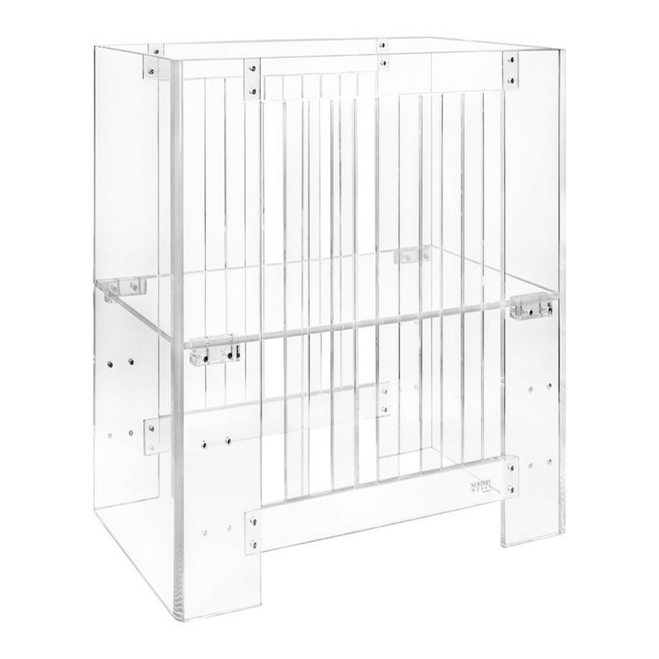 Clear acrylic hotsell baby cot