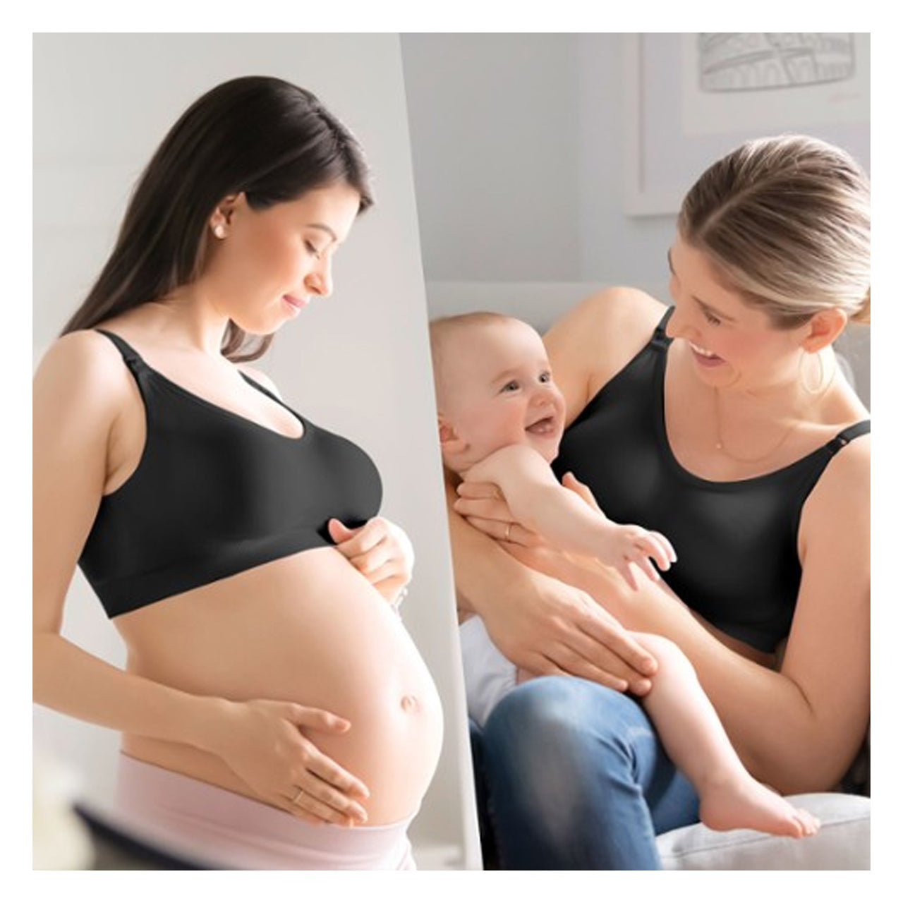 Medela Comfort Nursing Bra for Maternity/Breastfeeding, Black, Small