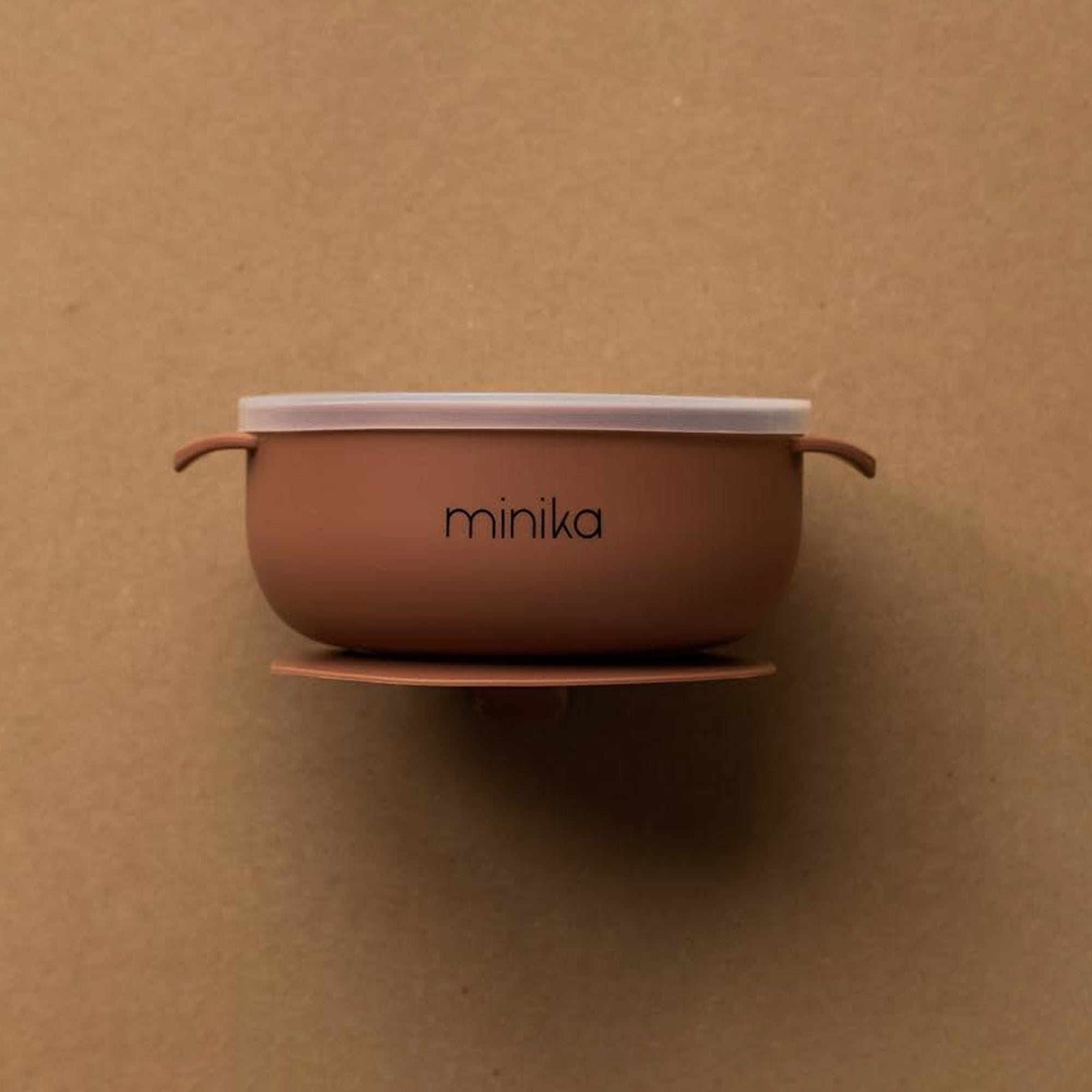 MINIKA Silicone Bowl With Lid - Cacao