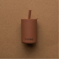 Thumbnail for MINIKA Straw Cup With Lid - Cacao