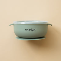 Thumbnail for MINIKA Silicone Bowl With Lid - Sage