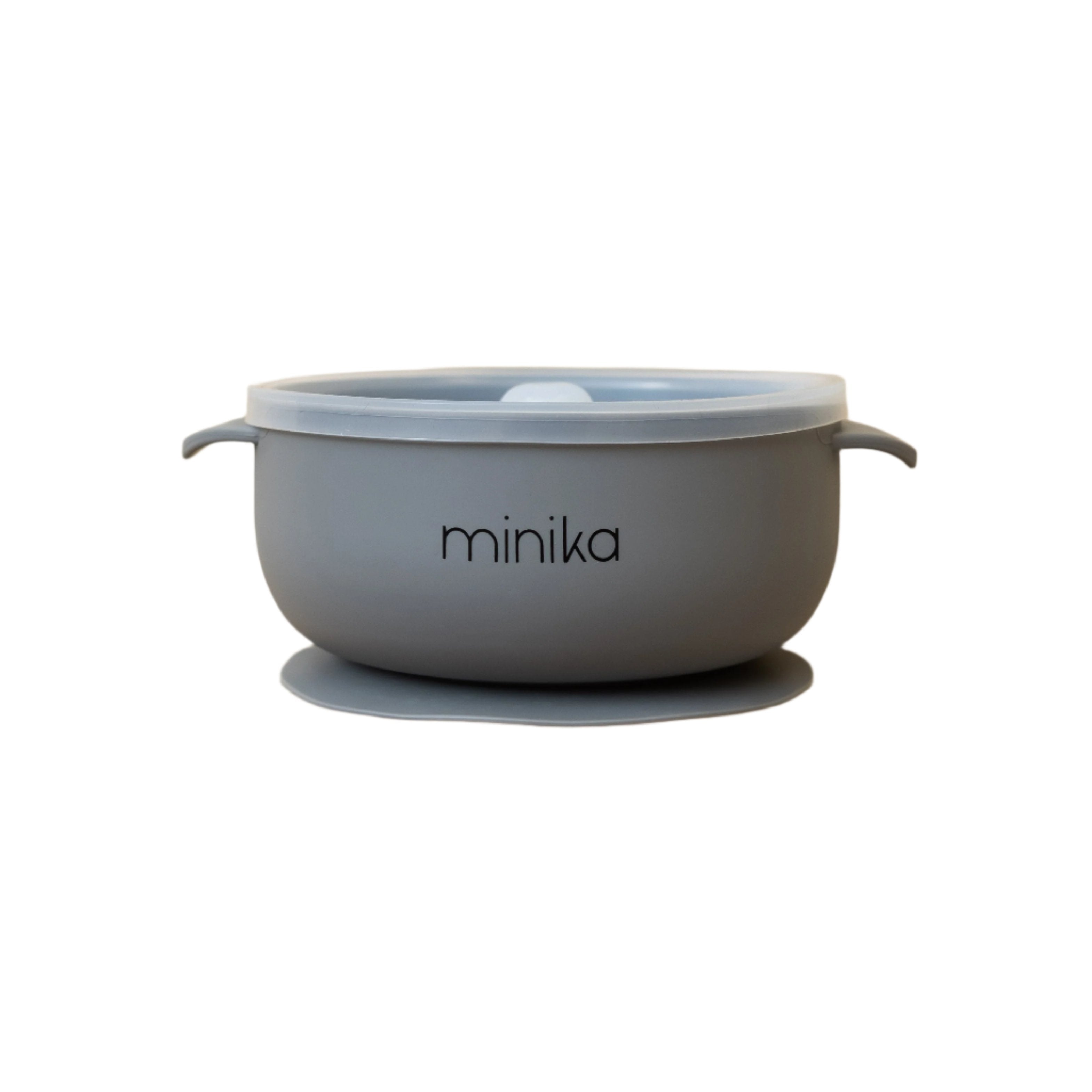 MINIKA Silicone Bowl With Lid - Stone