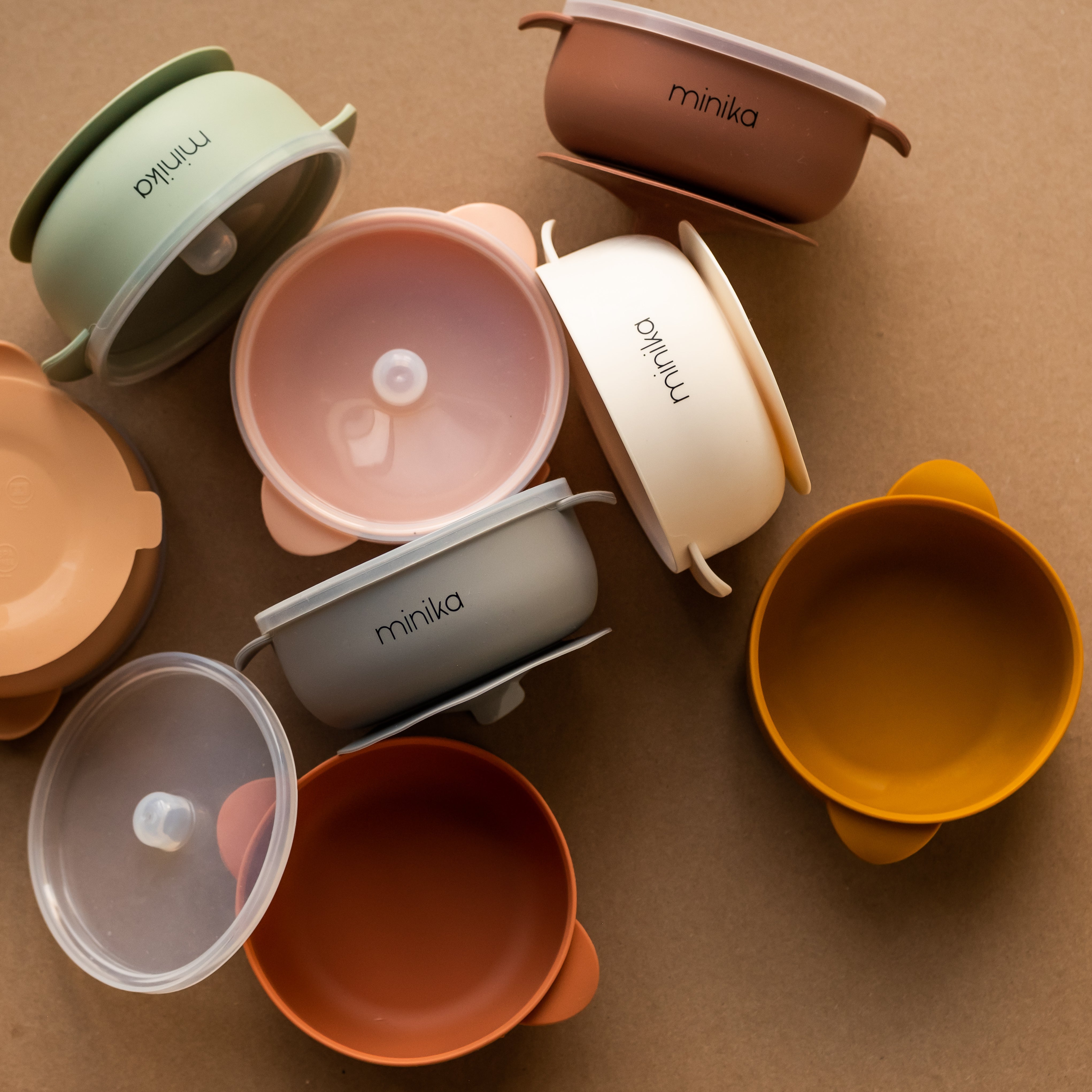 MINIKA Silicone Bowl With Lid - Blush