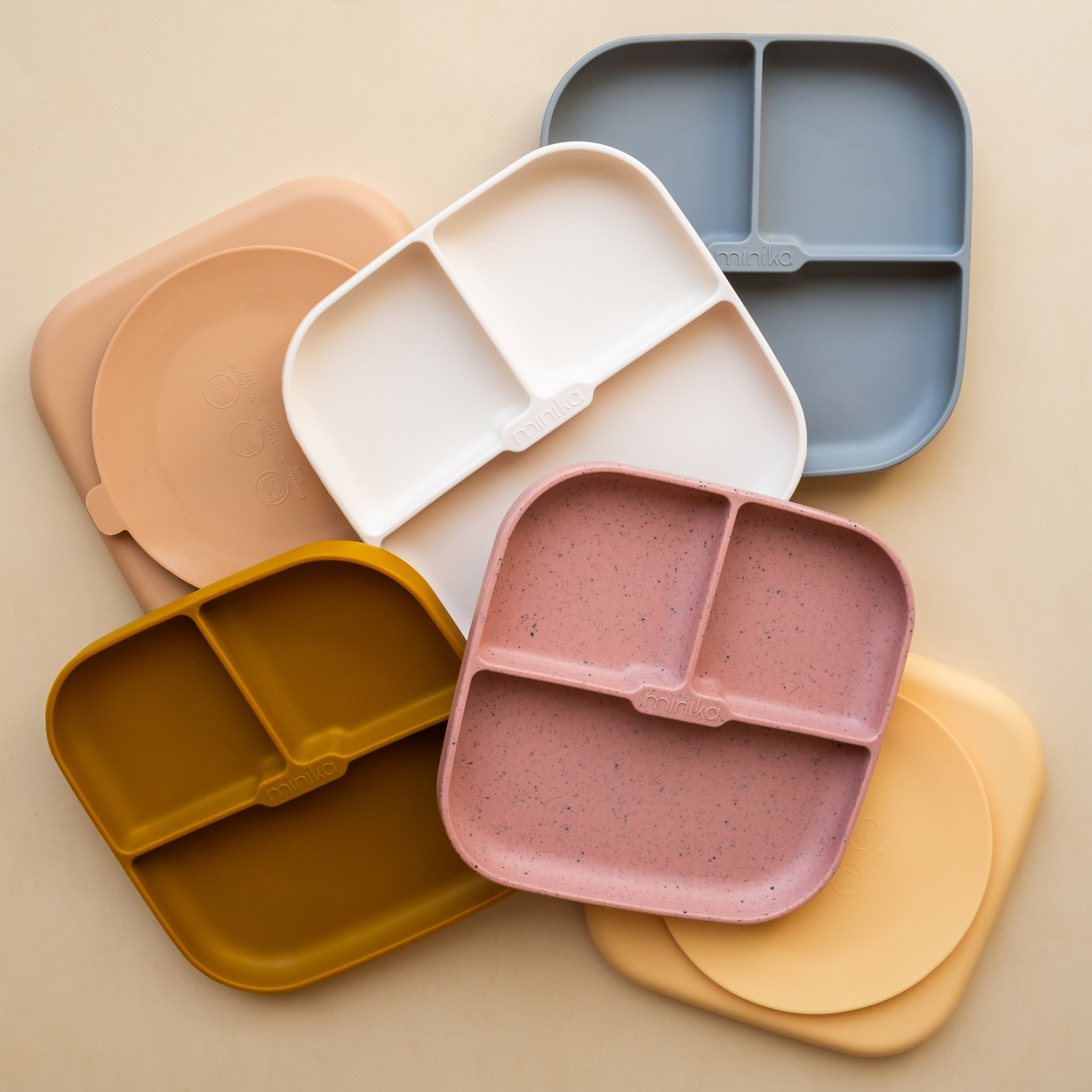 Assiette en silicone MINIKA - Sauge