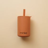 Thumbnail for MINIKA Straw Cup With Lid - Ginger