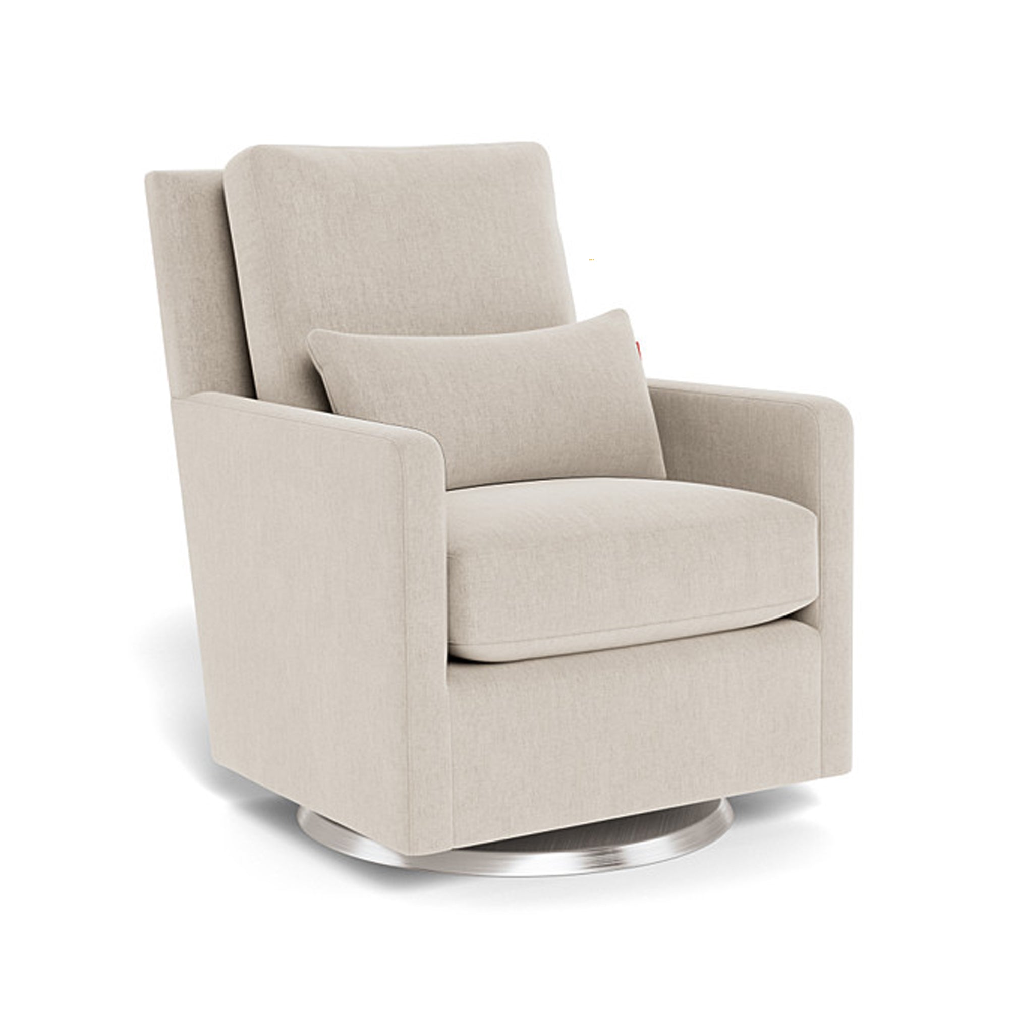 Fauteuil à bascule Como de MONTE DESIGN - Tissu Dune / Coussin Dune / Base pivotante en acier inoxydable