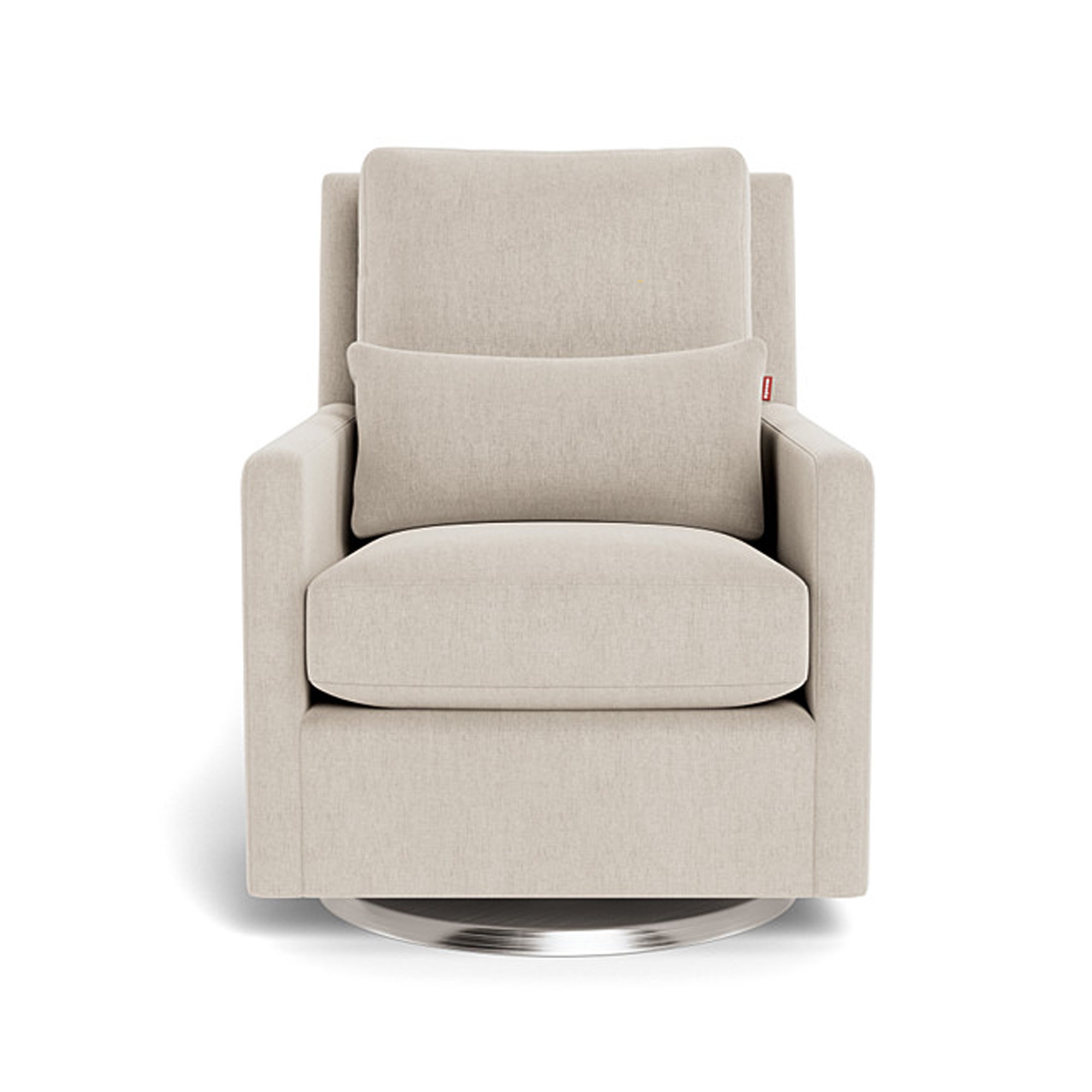 Fauteuil à bascule Como de MONTE DESIGN - Tissu Dune / Coussin Dune / Base pivotante en acier inoxydable