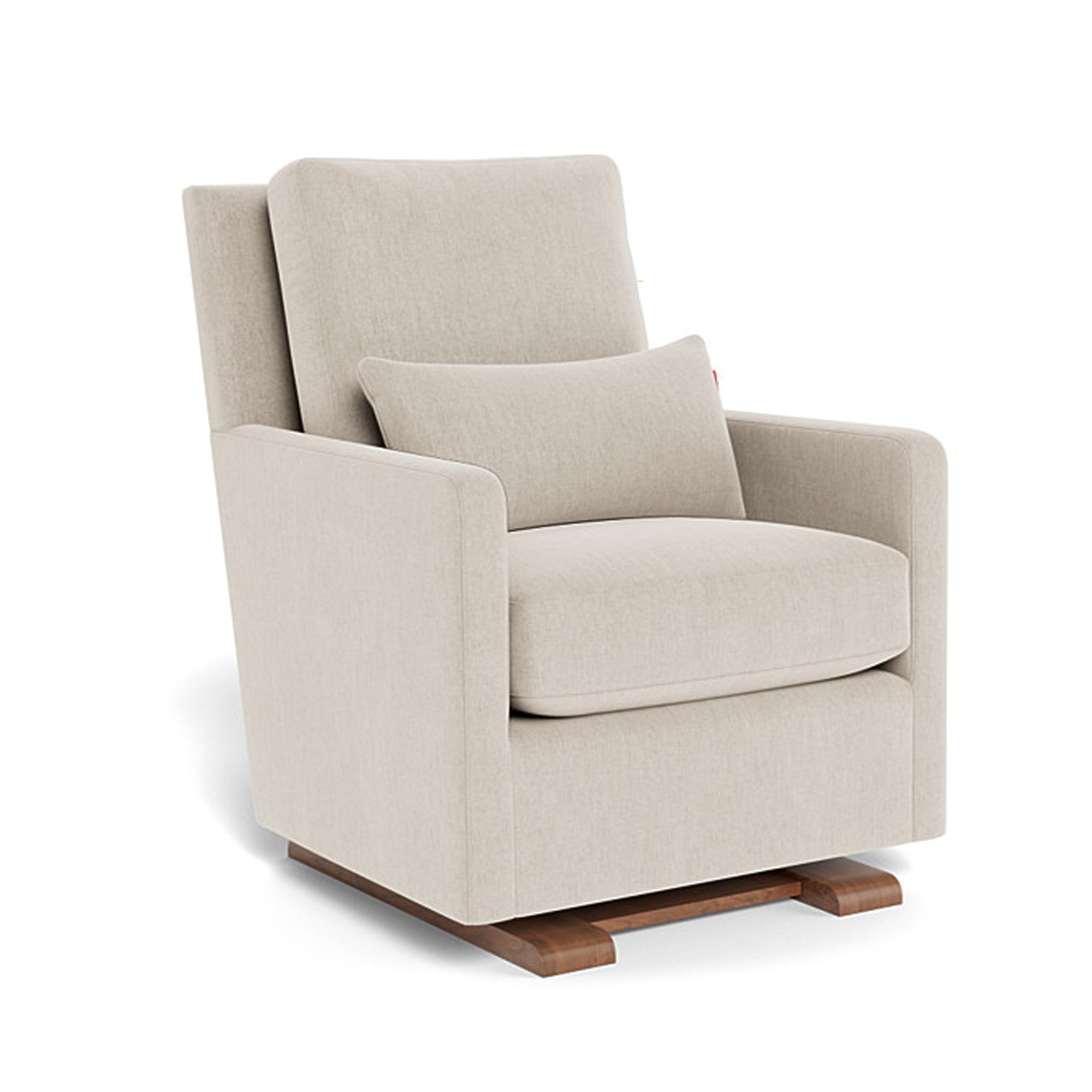 Fauteuil Monte Design Como - Tissu Performance Dune avec base en noyer