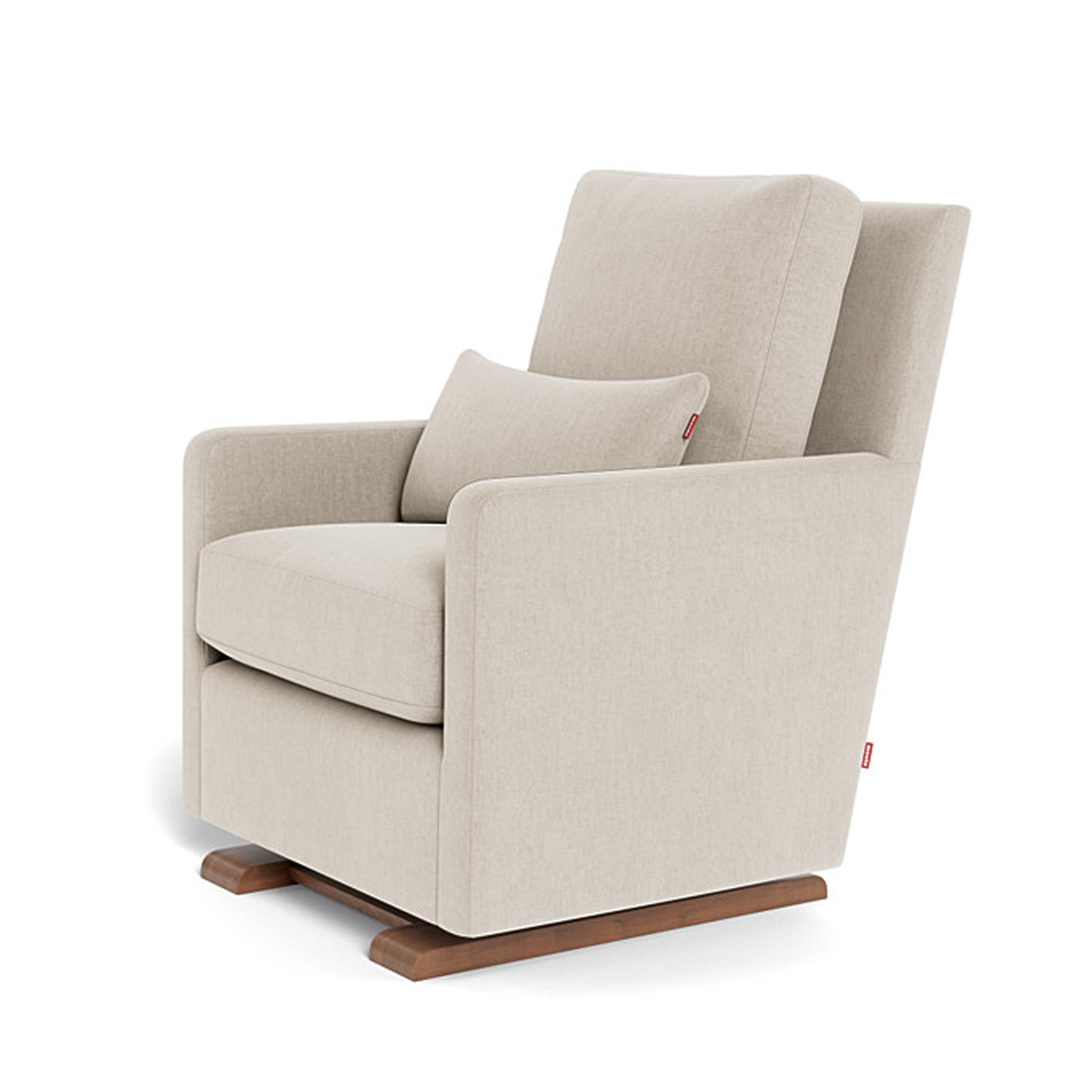 Fauteuil Monte Design Como - Tissu Performance Dune avec base en noyer