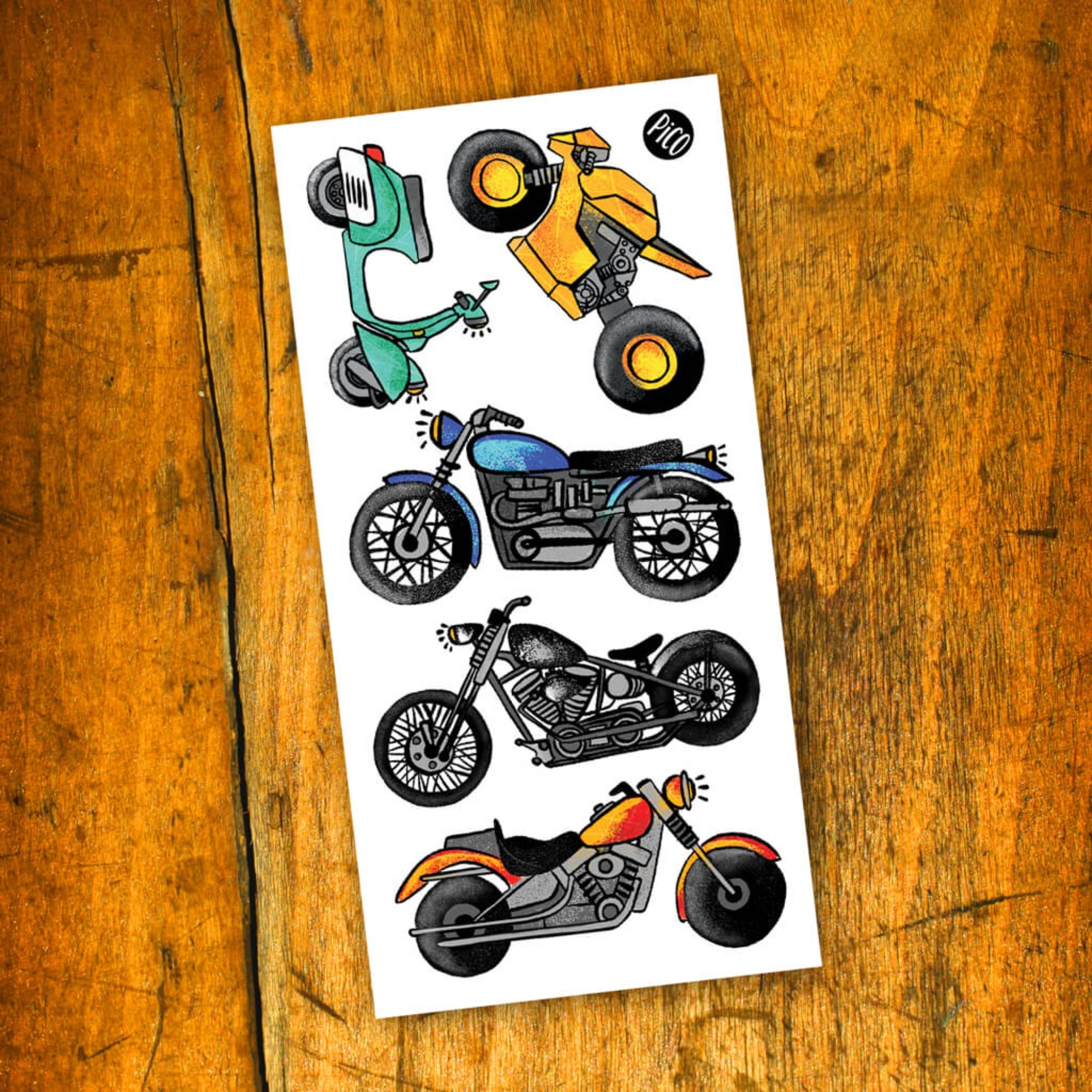 PICO TATOO Temporary Tattoo - Motorcycle Lovers