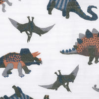 Thumbnail for PERLINPINPPIN Cotton Muslin Swaddle - Dinosaurs