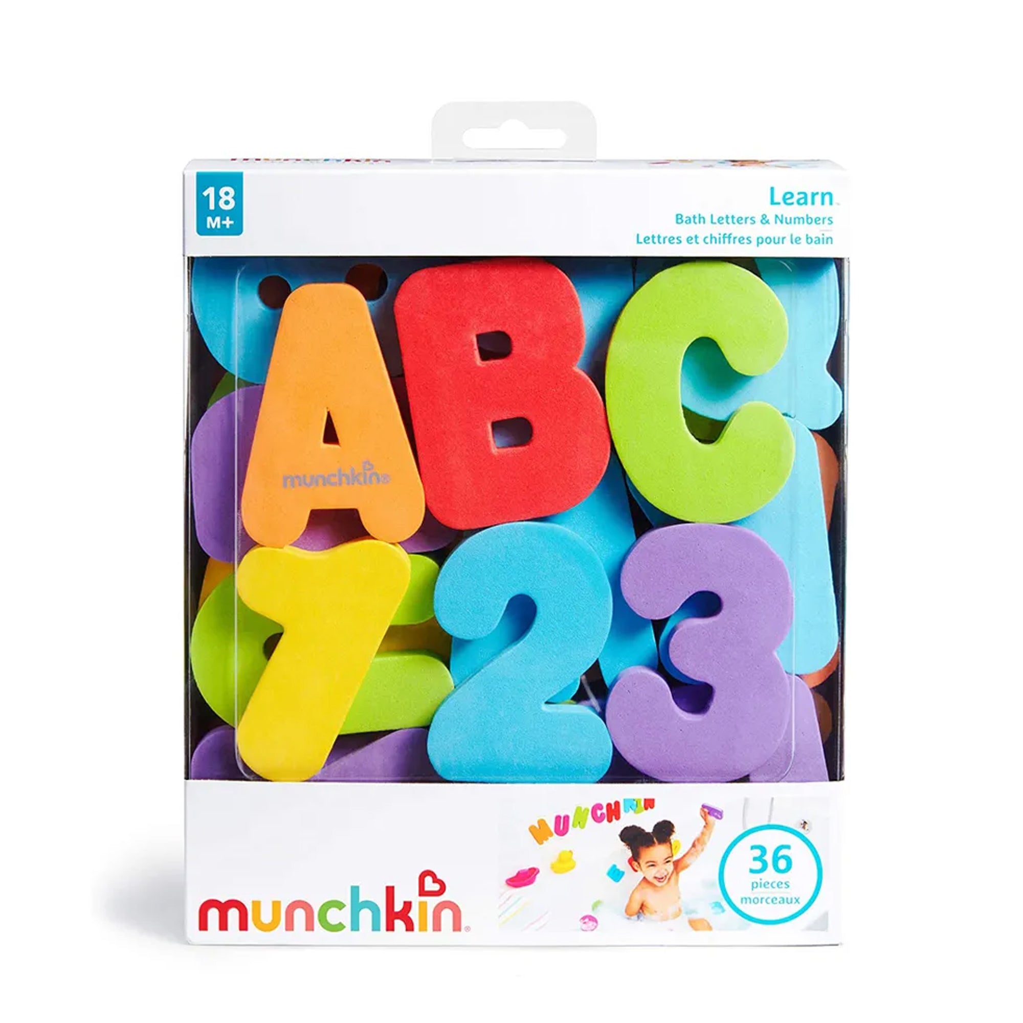 MUNCHKIN Apprendre les lettres et les chiffres du bain
