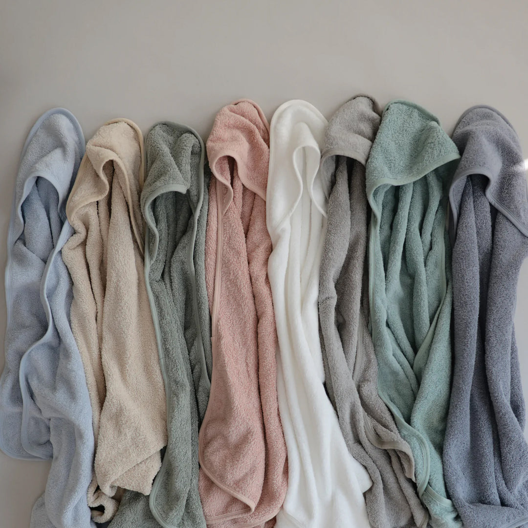 MUSHIE Organic Cotton Baby Hooded Towel - Blush