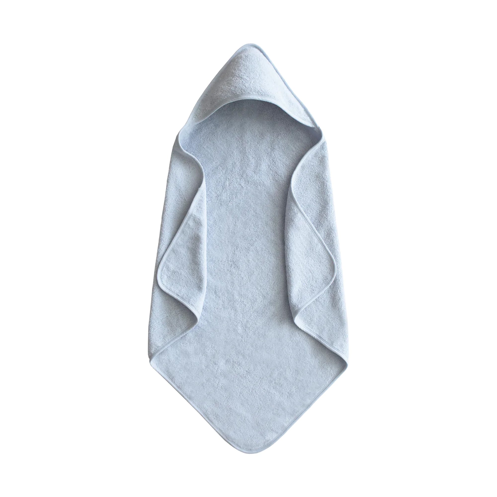 MUSHIE Organic Cotton Baby Hooded Towel - Baby Blue