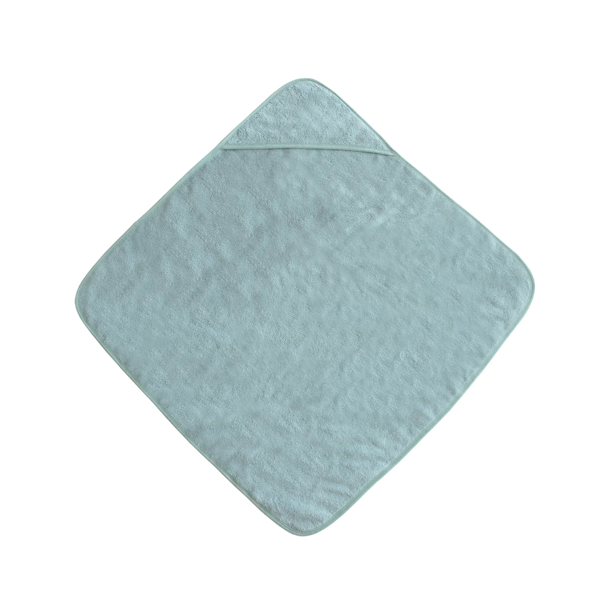 MUSHIE Organic Cotton Baby Hooded Towel - Sea Mist