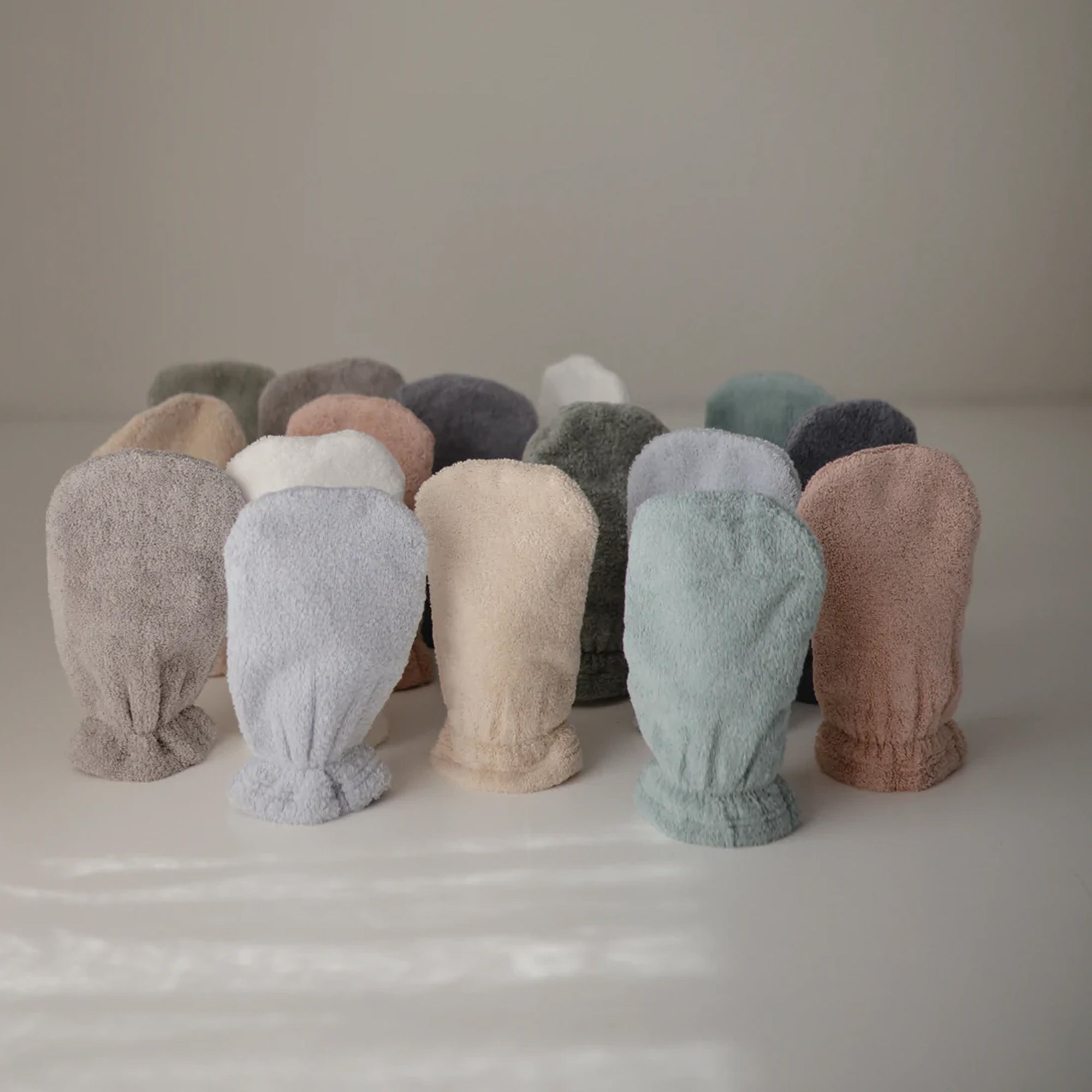 MUSHIE Organic Cotton Bath Mitt (2-Pack) - Sea Mist