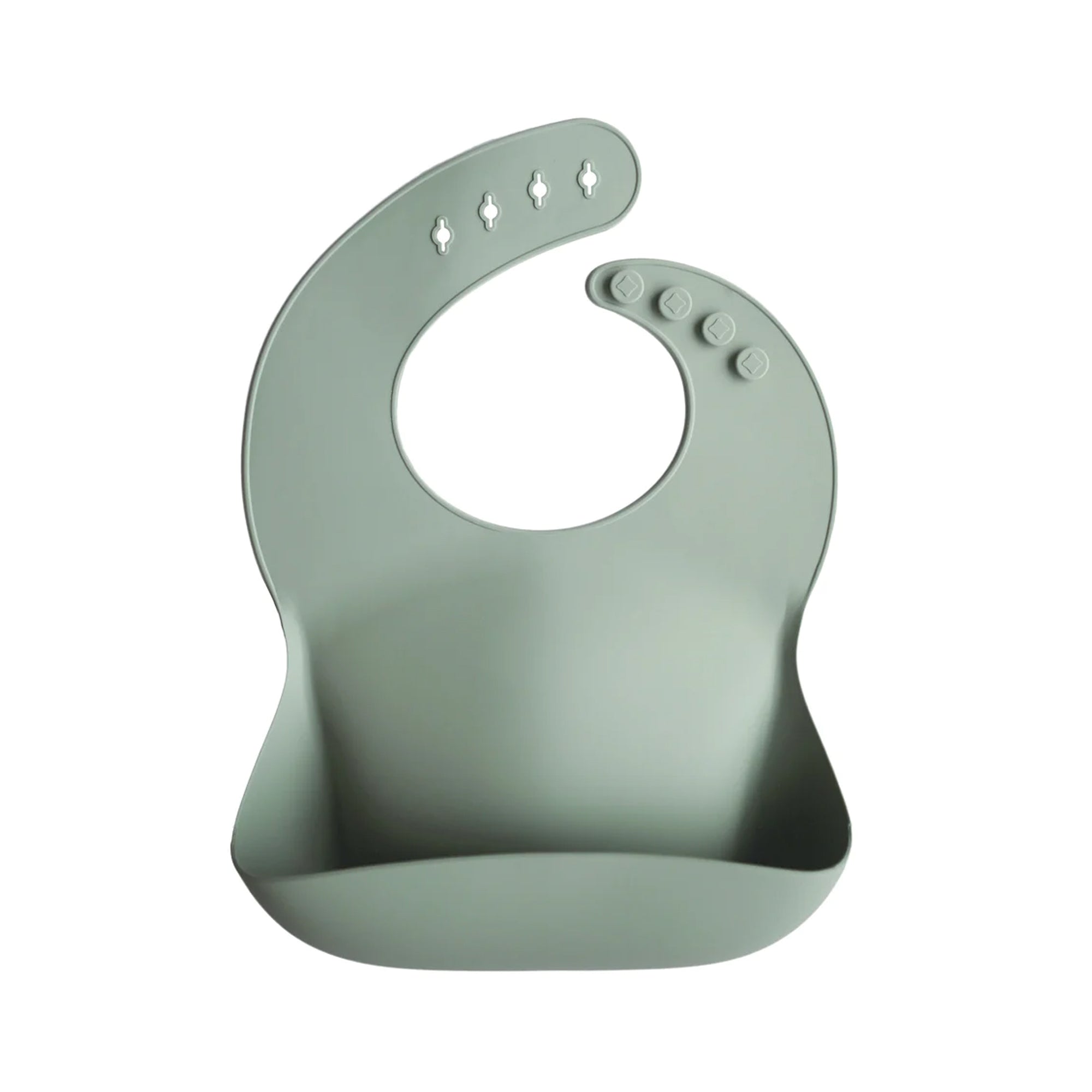 MUSHIE Silicone Baby Bib - Cambridge Blue