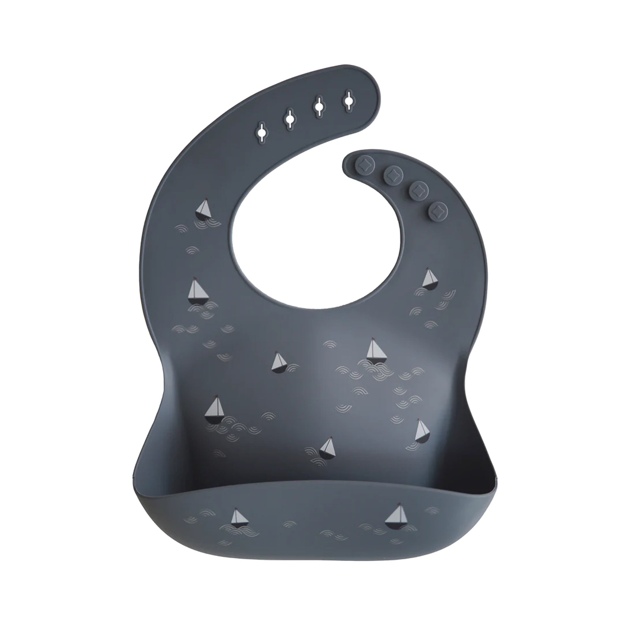 MUSHIE Silicone Baby Bib - Boats