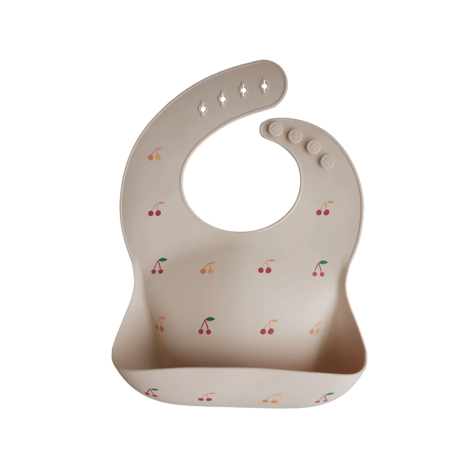 MUSHIE Silicone Baby Bib - Cherries