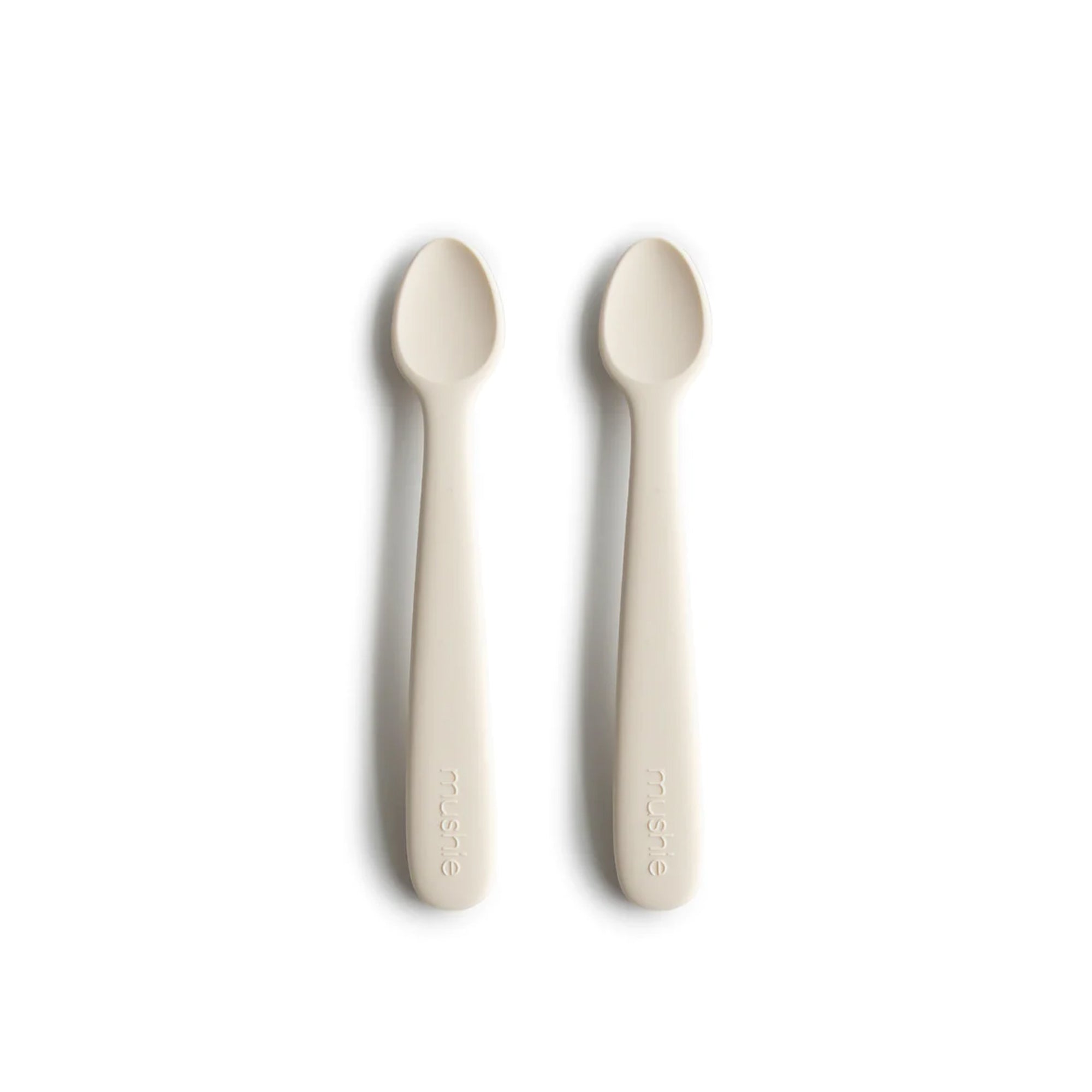 MUSHIE Silicone Feeding Spoons (2-Pack) - Ivory