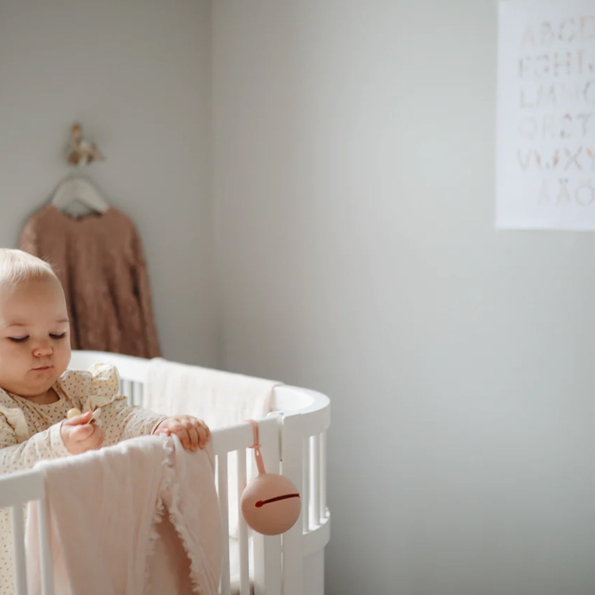 MUSHIE Silicone Pacifier Holder Case - Blush