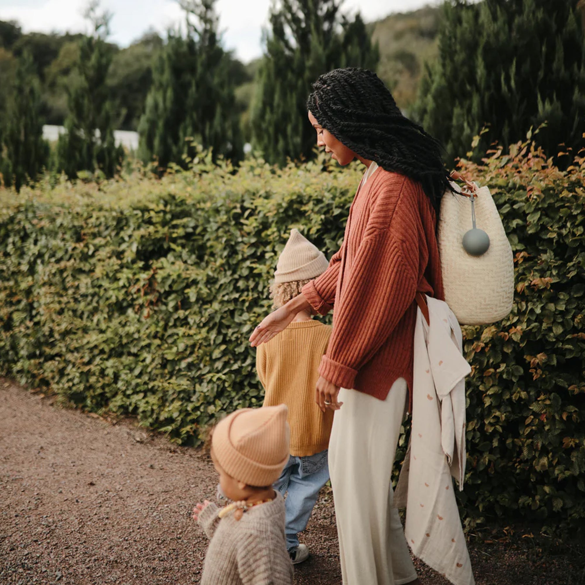 MUSHIE Silicone Pacifier Holder Case - Stone