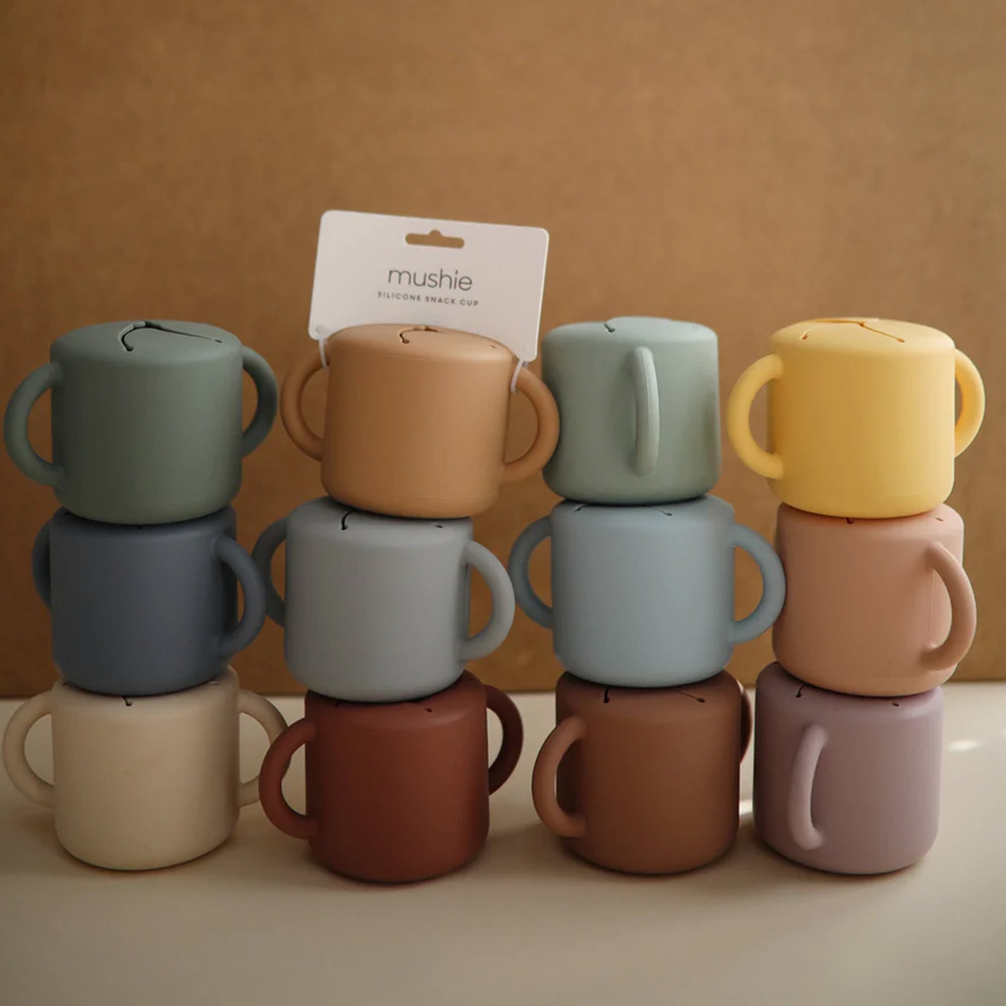 MUSHIE Silicone Snack Cup - Cambridge Blue