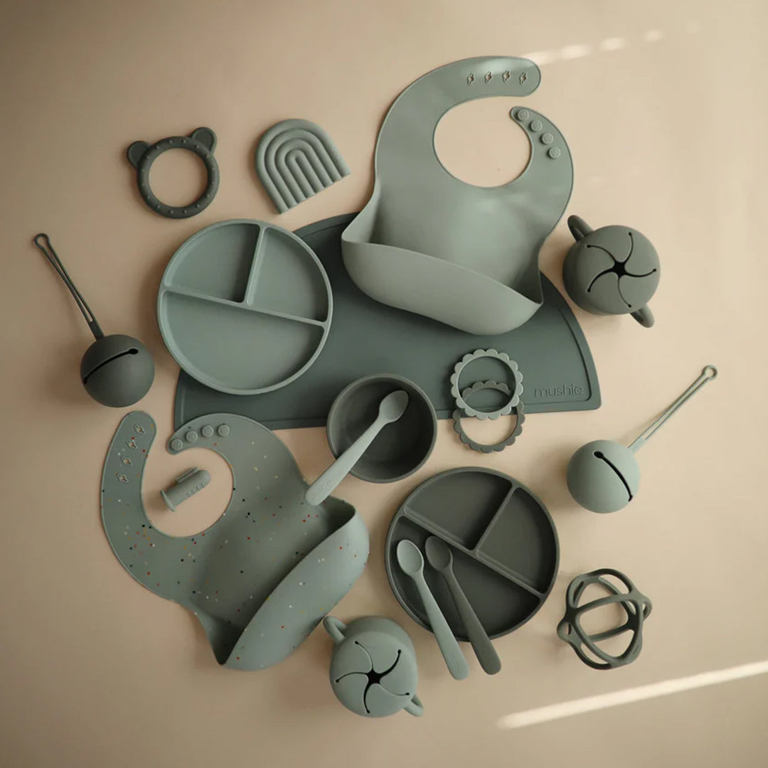 MUSHIE Silicone Suction Plate - Cambridge Blue