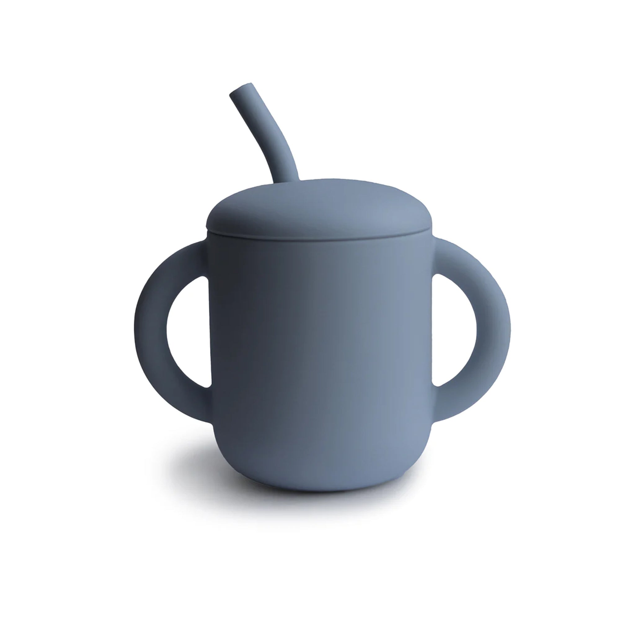 MUSHIE Silicone Training Cup + Straw - Tradewinds